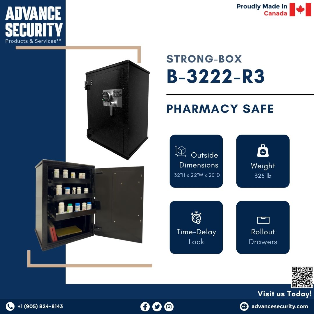 Strong-Box B-3222-R3 Pharmacy Safe with Time Delay Lock